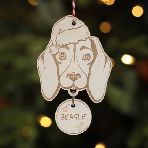 Personalised Christmas Tree Decoration Beagle