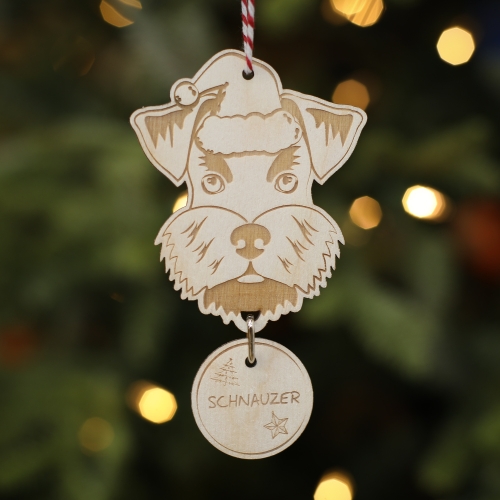 Personalised Christmas Tree Decoration Schnauzer