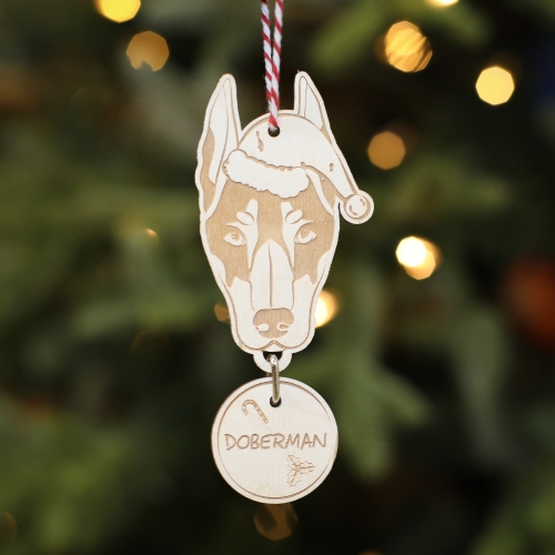 Personalised Christmas Tree Decoration Doberman