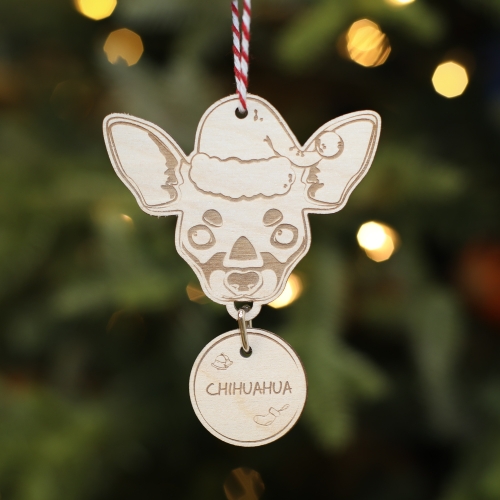 Personalised Christmas Tree Decoration Chihuahua