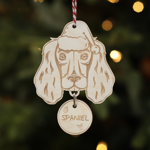 Personalised Christmas Tree Decoration Spaniel