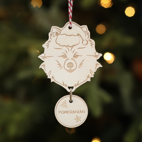 Personalised Christmas Tree Decoration Pomeranian