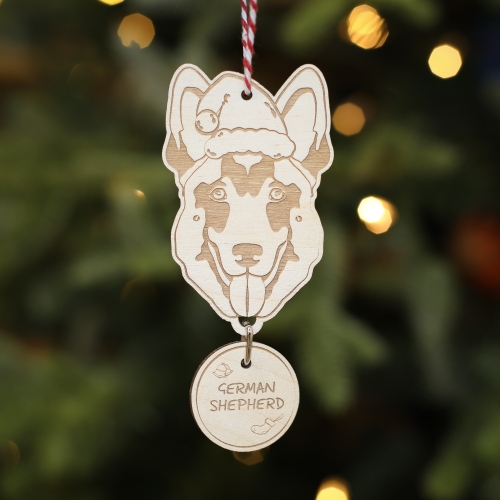 Personalised Christmas Tree Decoration German Shepherd