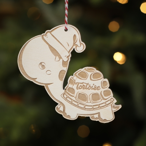 Personalised Christmas Tree Decoration Tortoise