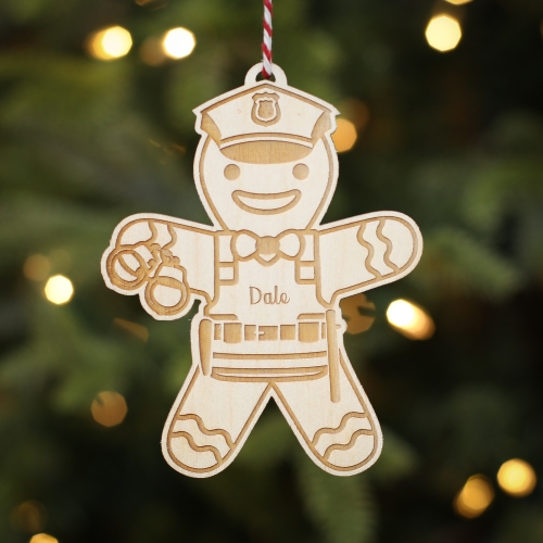 Personalised Christmas Tree Decoration Police Officer