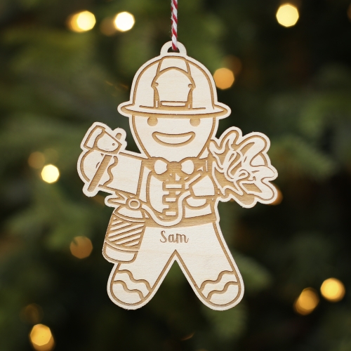 Personalised Christmas Tree Decoration Firefighter