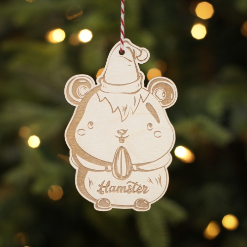 Personalised Christmas Tree Decoration Hamster