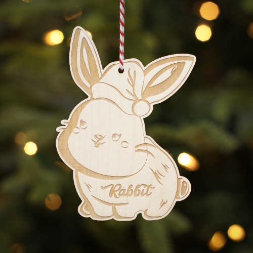 Personalised Christmas Tree Decoration Rabbit