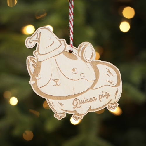 Personalised Christmas Tree Decoration Guinea Pig