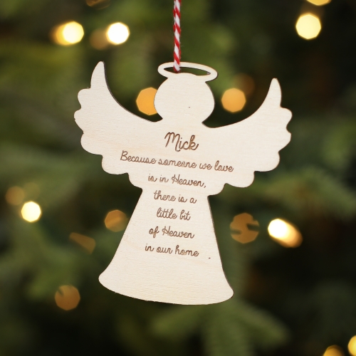 Personalised Christmas Tree Decoration Memorial Angel