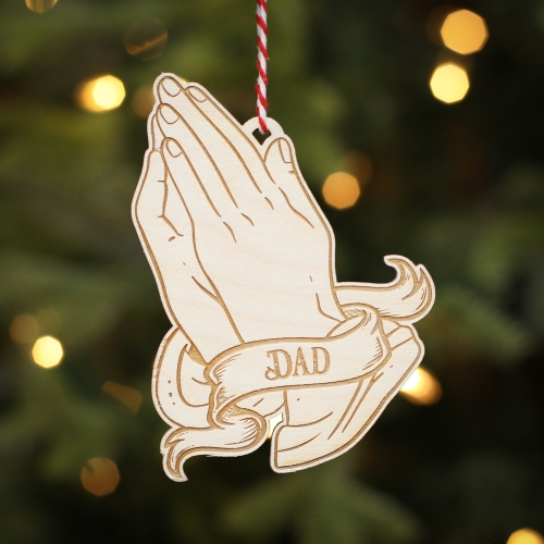 Personalised Christmas Tree Decoration Memorial Prayer