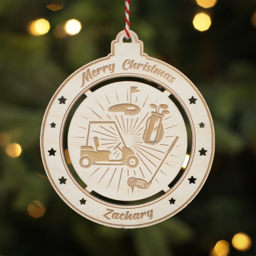Personalised Christmas Tree Decoration Golf