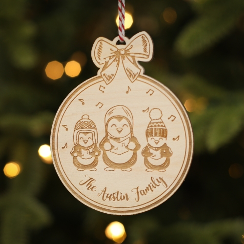 Personalised Christmas Tree Decoration Bauble Carols