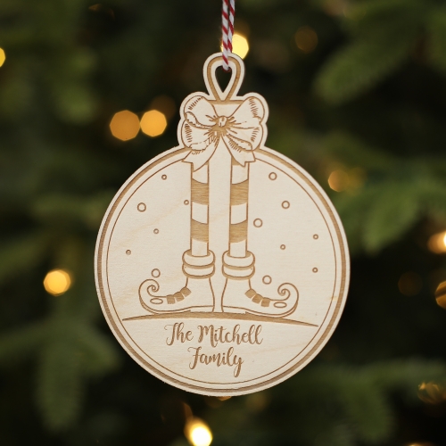 Personalised Christmas Tree Decoration Bauble Elf