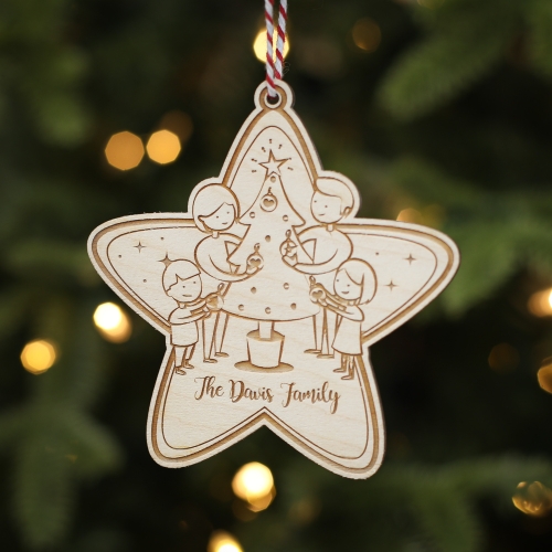 Personalised Christmas Tree Decoration Star Tree
