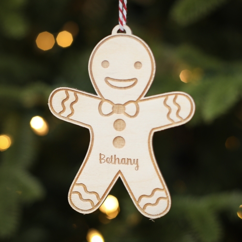 Personalised Christmas Tree Decoration Gingerbread