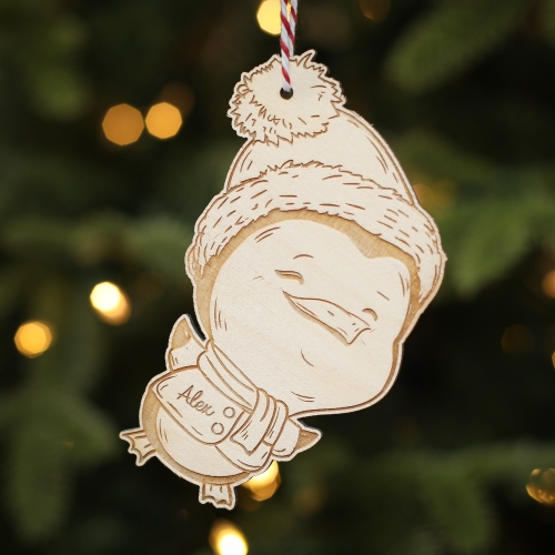 Personalised Christmas Tree Decoration Penguin