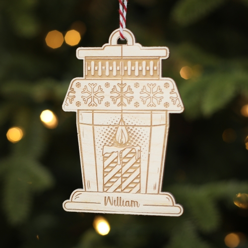 Personalised Christmas Tree Decoration Lantern