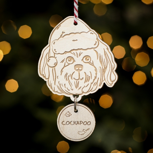 Personalised Christmas Tree Decoration Cockapoo