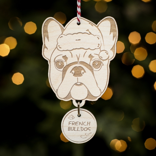 Personalised Christmas Tree Decoration French Bulldog