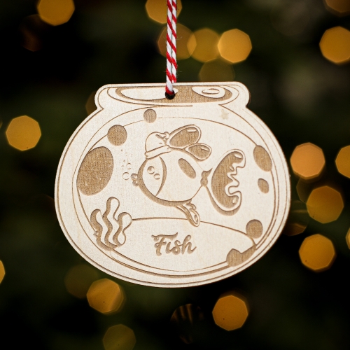 Personalised Christmas Tree Decoration Fish