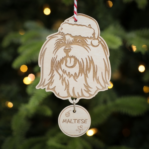 Personalised Christmas Tree Decoration Maltese