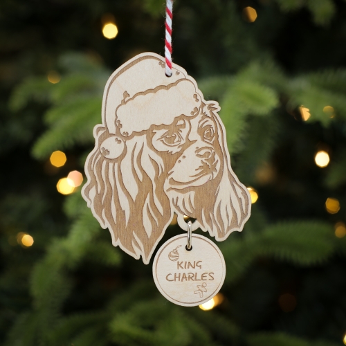 Personalised Christmas Tree Decoration King Charles