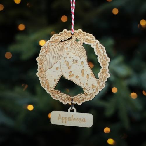 Personalised Christmas Tree Decoration Appaloosa Horse