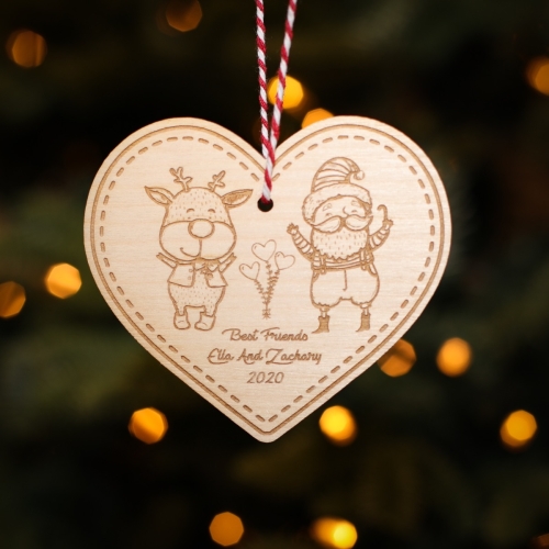Personalised Christmas Tree Decoration Best Friends