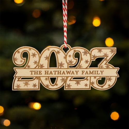 Personalised 2023 Christmas Tree Decoration