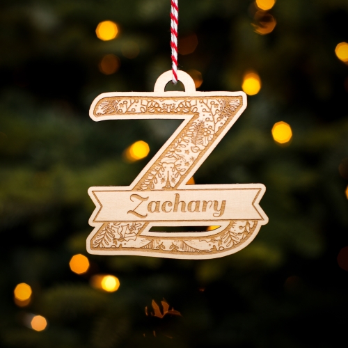 Personalised Christmas Tree Decoration Letter Z