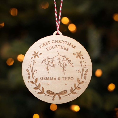 Personalised Christmas Tree Decoration First Together