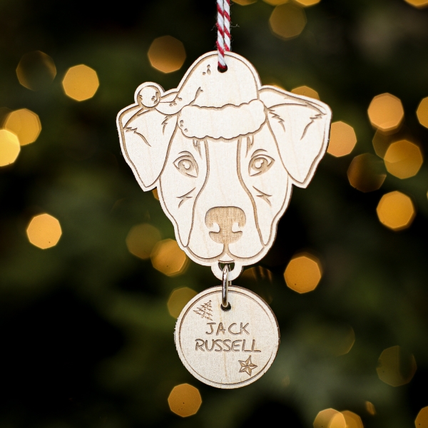 Personalised Christmas Tree Decoration Jack Russell