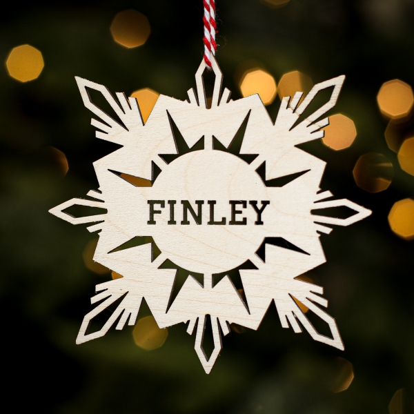 Personalised Christmas Tree Decoration Elegant Snowflake
