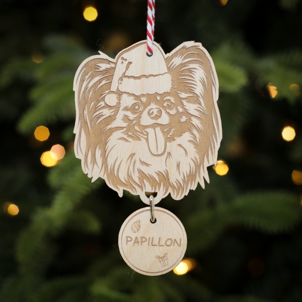 Personalised Christmas Tree Decoration Papillon